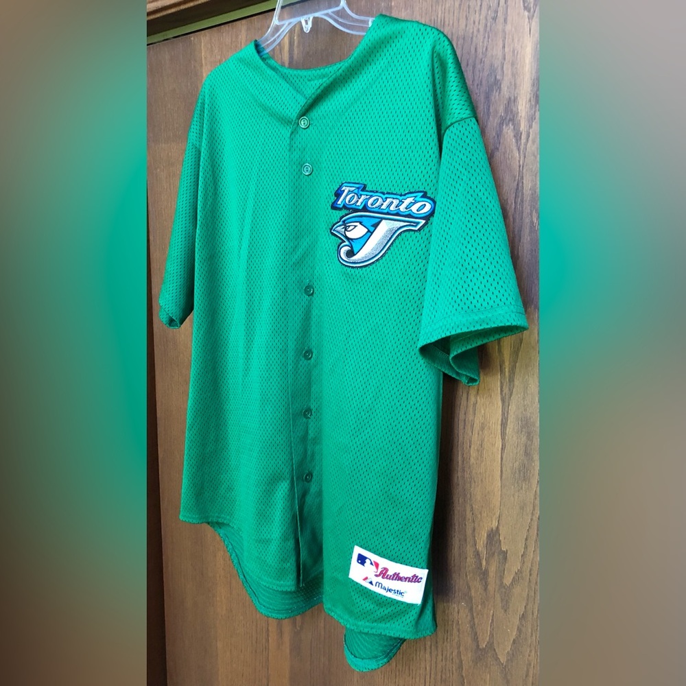 2006 Toronto Blue Jays St. Patrick's Day Batting Practice Green Jersey XL Mesh - Picture 7 of 11